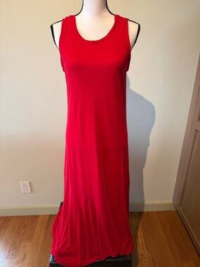 Nic and Zoe Red Sleeveless Maxi Dress - Classic Scoop Neck